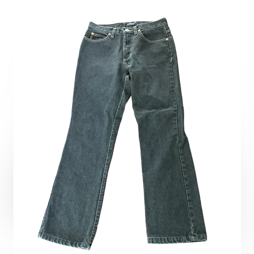 VTG Guess Women Black Denim Straight Leg Jeans 28 Made in USA 100 Cotton 39060RG